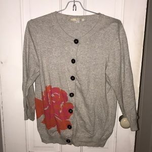 Boden Rose Graphic Cardigan